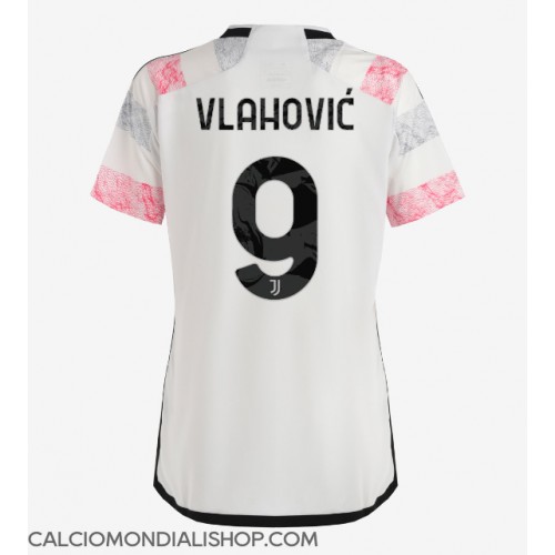 Maglie da calcio Juventus Dusan Vlahovic #9 Seconda Maglia Femminile 2023-24 Manica Corta